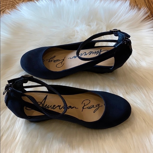 American Rag Navy Blue Miley Chop Out Wedges 5M - Picture 7 of 8